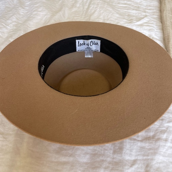 Lack of Color Zulu Wool Felt Fedora Hat Tan Medium 57cm - Picture 3 of 7